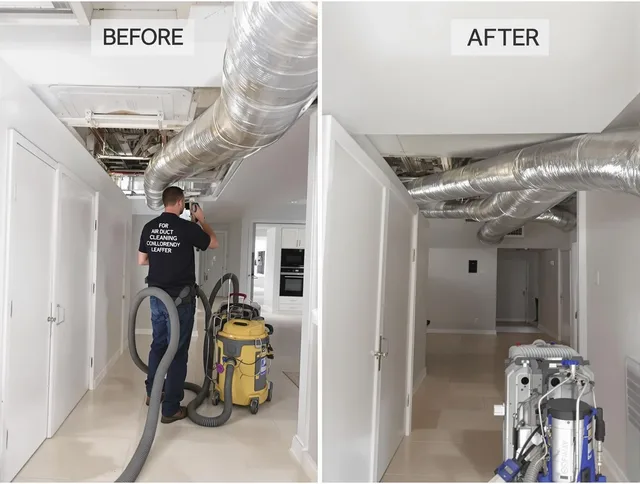 Holbrook Air Duct Cleaning professional performing thorough air duct cleaning in Holbrook