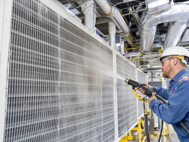 Professional commercial coil cleaning by Holbrook Air Duct Cleaning in Holbrook