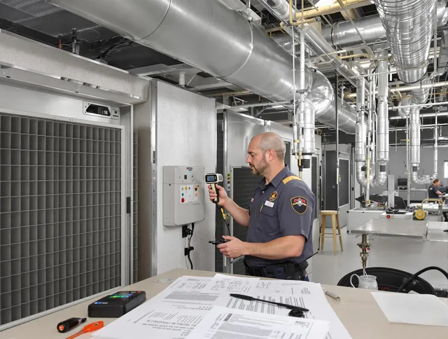Professional filter system inspection by Holbrook Air Duct Cleaning in Holbrook